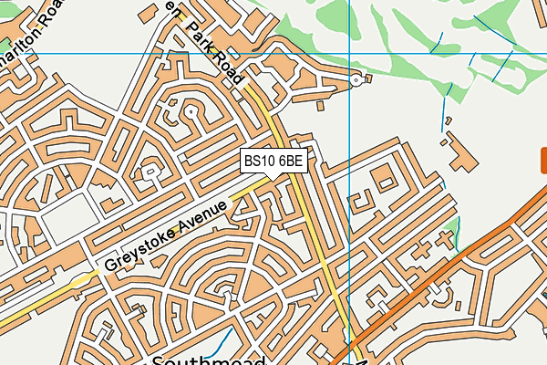 BS10 6BE map - OS VectorMap District (Ordnance Survey)