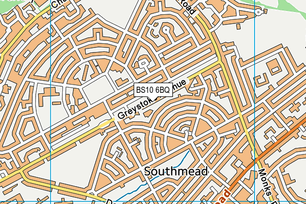 BS10 6BQ map - OS VectorMap District (Ordnance Survey)