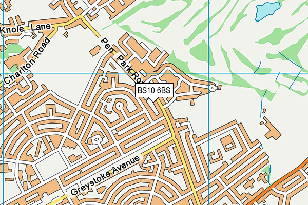BS10 6BS map - OS VectorMap District (Ordnance Survey)
