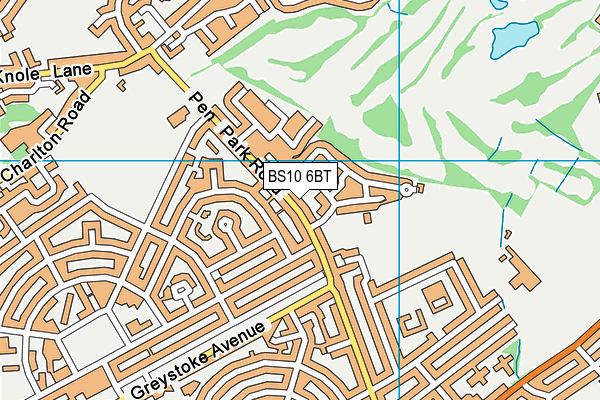 BS10 6BT map - OS VectorMap District (Ordnance Survey)
