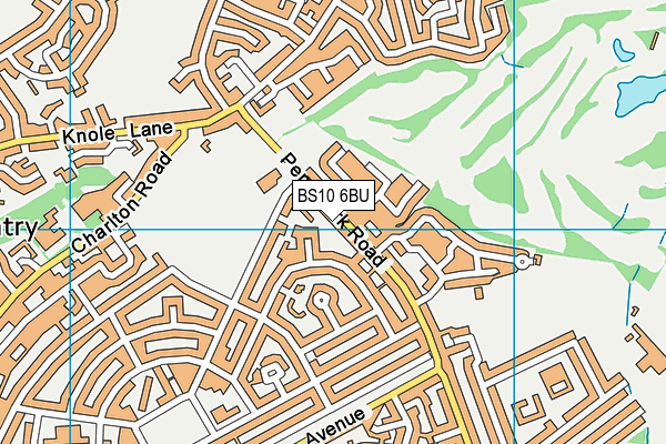 BS10 6BU map - OS VectorMap District (Ordnance Survey)
