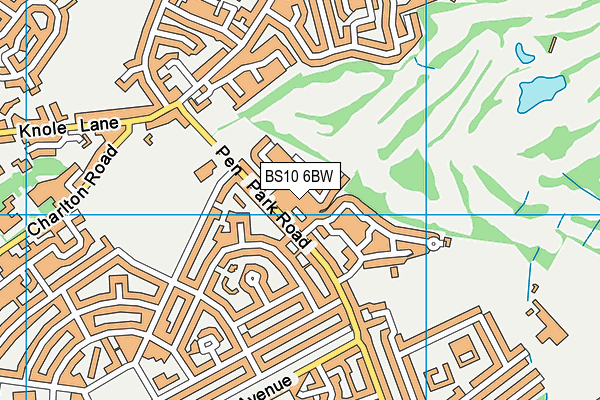 BS10 6BW map - OS VectorMap District (Ordnance Survey)