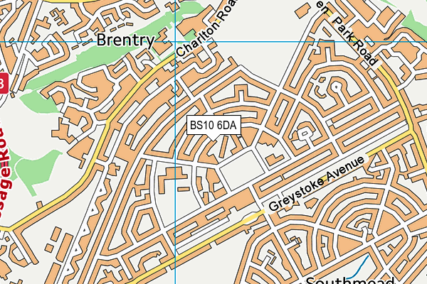 BS10 6DA map - OS VectorMap District (Ordnance Survey)