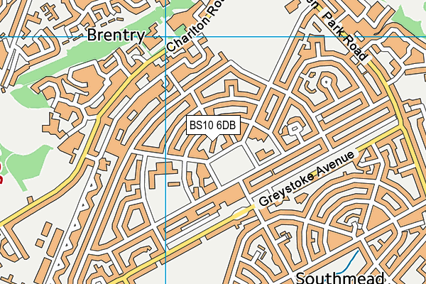 BS10 6DB map - OS VectorMap District (Ordnance Survey)