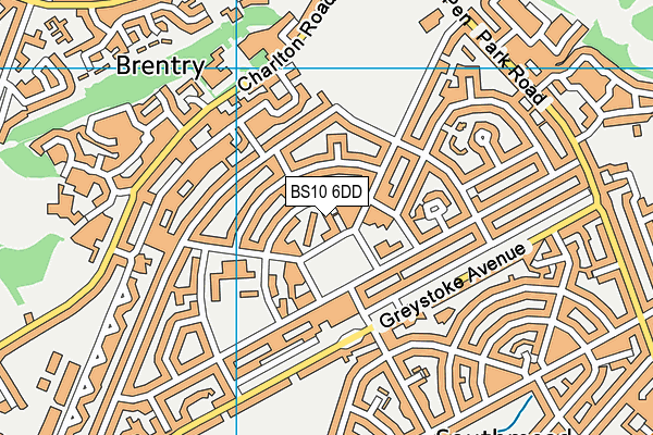 BS10 6DD map - OS VectorMap District (Ordnance Survey)