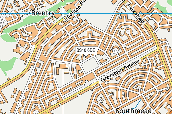 BS10 6DE map - OS VectorMap District (Ordnance Survey)