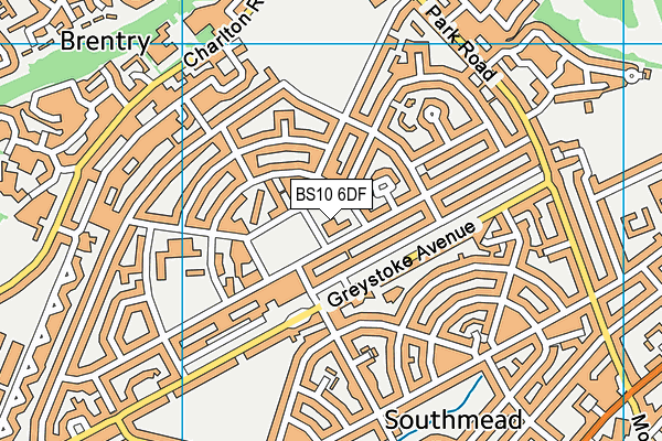 BS10 6DF map - OS VectorMap District (Ordnance Survey)