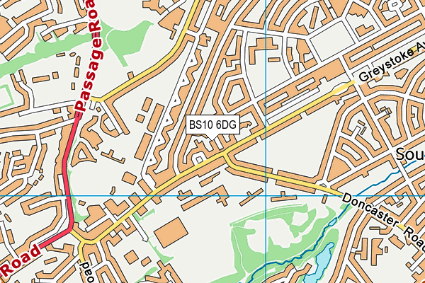 BS10 6DG map - OS VectorMap District (Ordnance Survey)