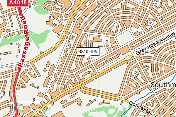 BS10 6DN map - OS VectorMap District (Ordnance Survey)