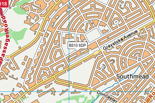 BS10 6DP map - OS VectorMap District (Ordnance Survey)