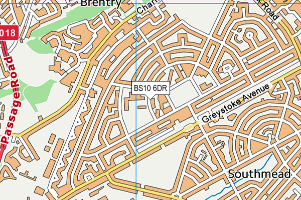 BS10 6DR map - OS VectorMap District (Ordnance Survey)