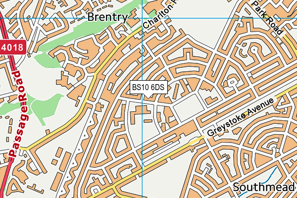 BS10 6DS map - OS VectorMap District (Ordnance Survey)