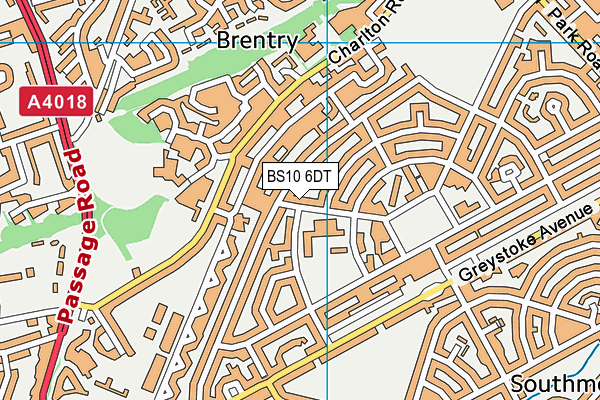 BS10 6DT map - OS VectorMap District (Ordnance Survey)