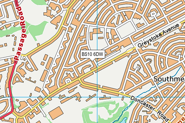 BS10 6DW map - OS VectorMap District (Ordnance Survey)