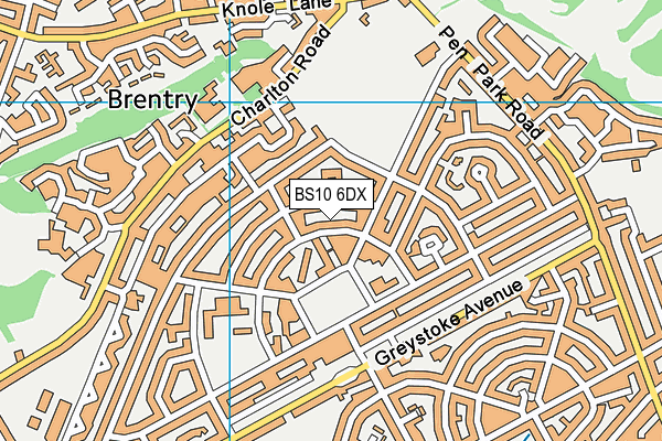 BS10 6DX map - OS VectorMap District (Ordnance Survey)