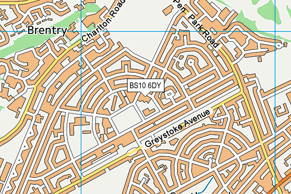 BS10 6DY map - OS VectorMap District (Ordnance Survey)