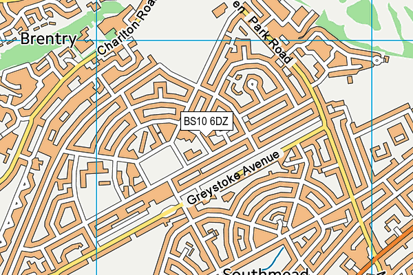 BS10 6DZ map - OS VectorMap District (Ordnance Survey)
