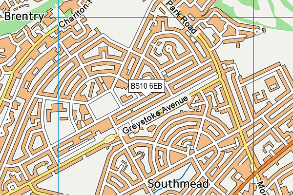 BS10 6EB map - OS VectorMap District (Ordnance Survey)
