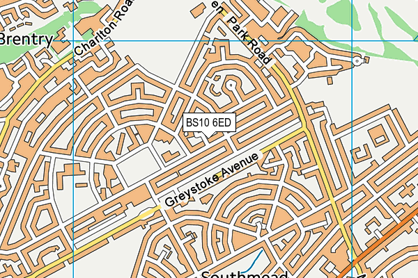 BS10 6ED map - OS VectorMap District (Ordnance Survey)