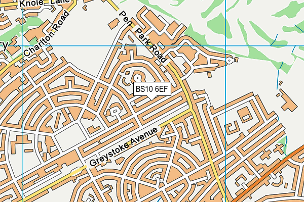 BS10 6EF map - OS VectorMap District (Ordnance Survey)