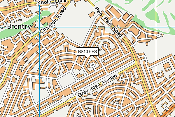 BS10 6ES map - OS VectorMap District (Ordnance Survey)