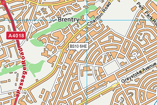 BS10 6HE map - OS VectorMap District (Ordnance Survey)
