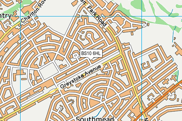 BS10 6HL map - OS VectorMap District (Ordnance Survey)