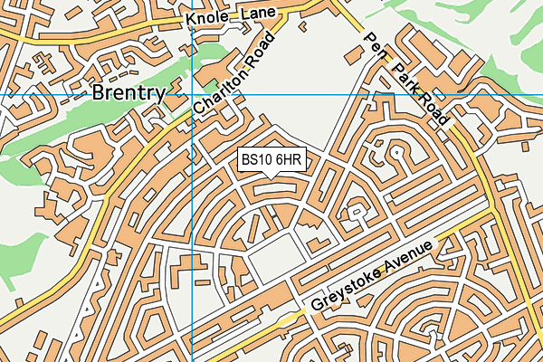 BS10 6HR map - OS VectorMap District (Ordnance Survey)