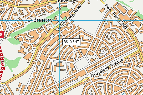 BS10 6HT map - OS VectorMap District (Ordnance Survey)