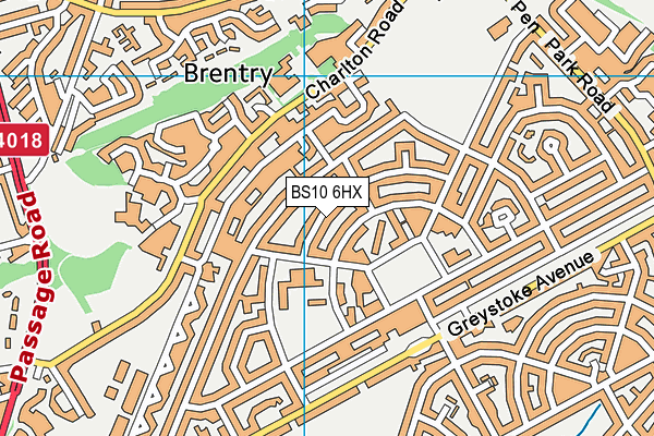 BS10 6HX map - OS VectorMap District (Ordnance Survey)