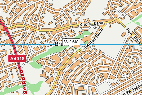 BS10 6JG map - OS VectorMap District (Ordnance Survey)