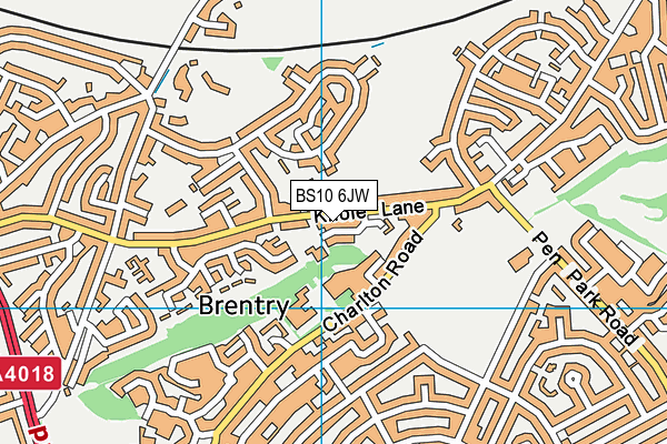 BS10 6JW map - OS VectorMap District (Ordnance Survey)