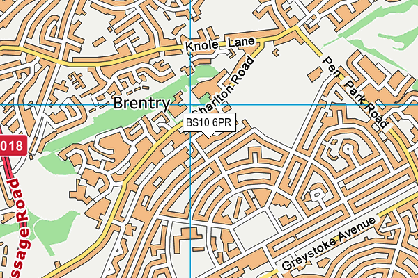 BS10 6PR map - OS VectorMap District (Ordnance Survey)
