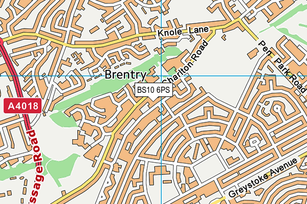 BS10 6PS map - OS VectorMap District (Ordnance Survey)