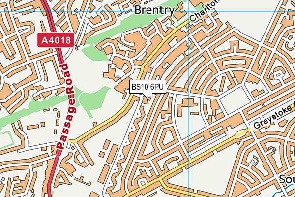 BS10 6PU map - OS VectorMap District (Ordnance Survey)