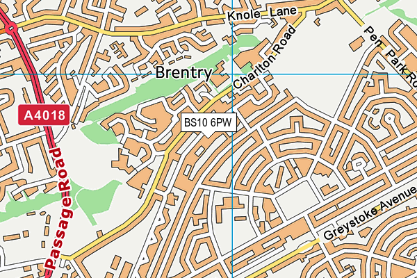 BS10 6PW map - OS VectorMap District (Ordnance Survey)