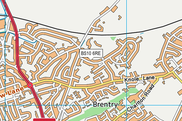 BS10 6RE map - OS VectorMap District (Ordnance Survey)