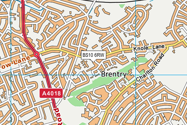 BS10 6RW map - OS VectorMap District (Ordnance Survey)