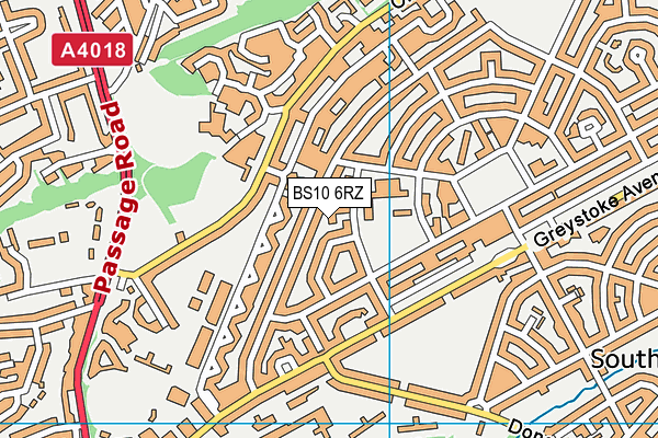 BS10 6RZ map - OS VectorMap District (Ordnance Survey)