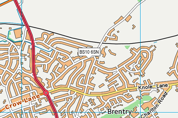 BS10 6SN map - OS VectorMap District (Ordnance Survey)