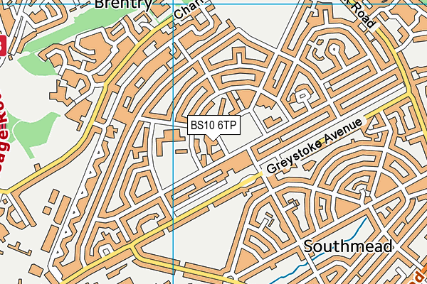 BS10 6TP map - OS VectorMap District (Ordnance Survey)
