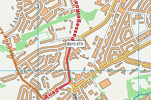 BS10 6TX map - OS VectorMap District (Ordnance Survey)