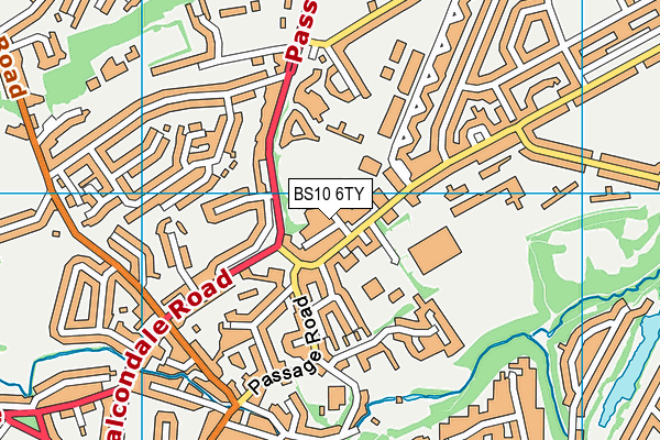BS10 6TY map - OS VectorMap District (Ordnance Survey)