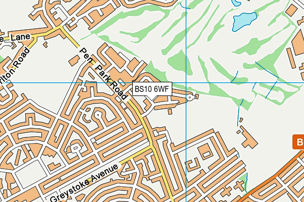 Pen Park Sports Ground map (BS10 6WF) - OS VectorMap District (Ordnance Survey)