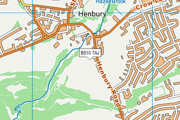 BS10 7AJ map - OS VectorMap District (Ordnance Survey)