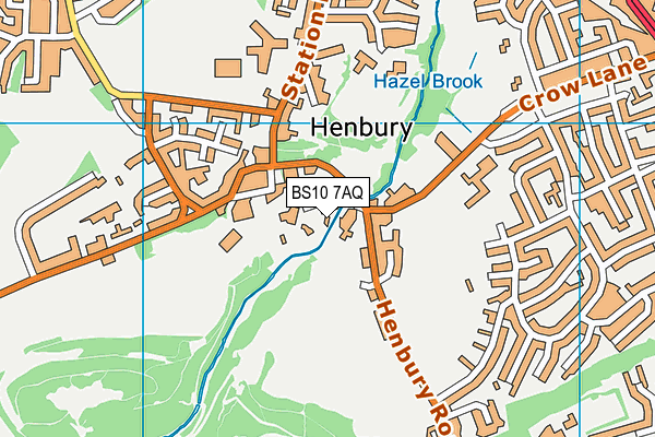 BS10 7AQ map - OS VectorMap District (Ordnance Survey)