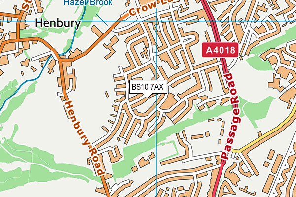 BS10 7AX map - OS VectorMap District (Ordnance Survey)