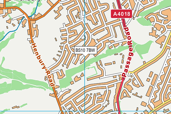 BS10 7BW map - OS VectorMap District (Ordnance Survey)