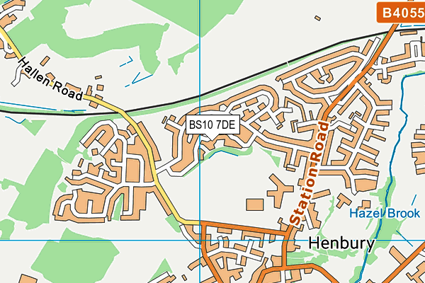 BS10 7DE map - OS VectorMap District (Ordnance Survey)