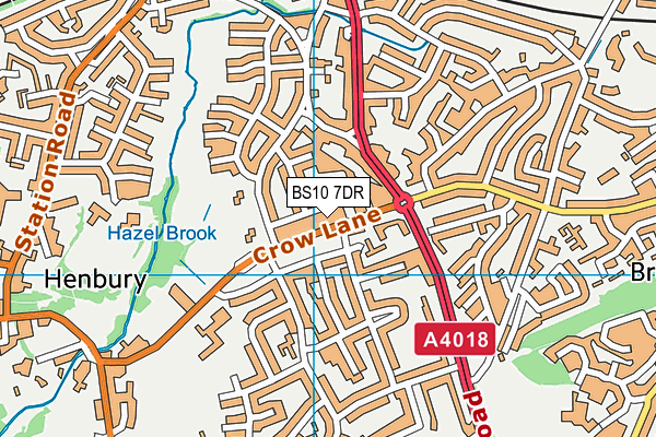 BS10 7DR map - OS VectorMap District (Ordnance Survey)